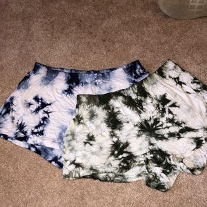 Flowy Tie Dye Shorts (2 pairs)